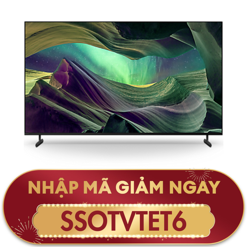 [NHẬP MÃ SSOTVTET6, GIẢM THÊM 1TR6 TẶNG KÈM BRAVIA CAM] Dòng X85L | Full Array LED | 4K Ultra HD | Dải tần nhạy sáng cao (HDR) | TV thông minh (Google TV) BDOMS