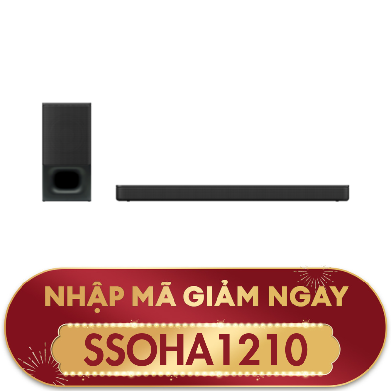 [NHẬP MÃ SSOHA1210, GIẢM NGAY 10%] Loa Soundbar 2.1 kênh với loa subwoofer không dây mạnh mẽ và công nghệ BLUETOOTH® | HT-S350